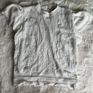 Forever 21 Ivory Lace Knit Top